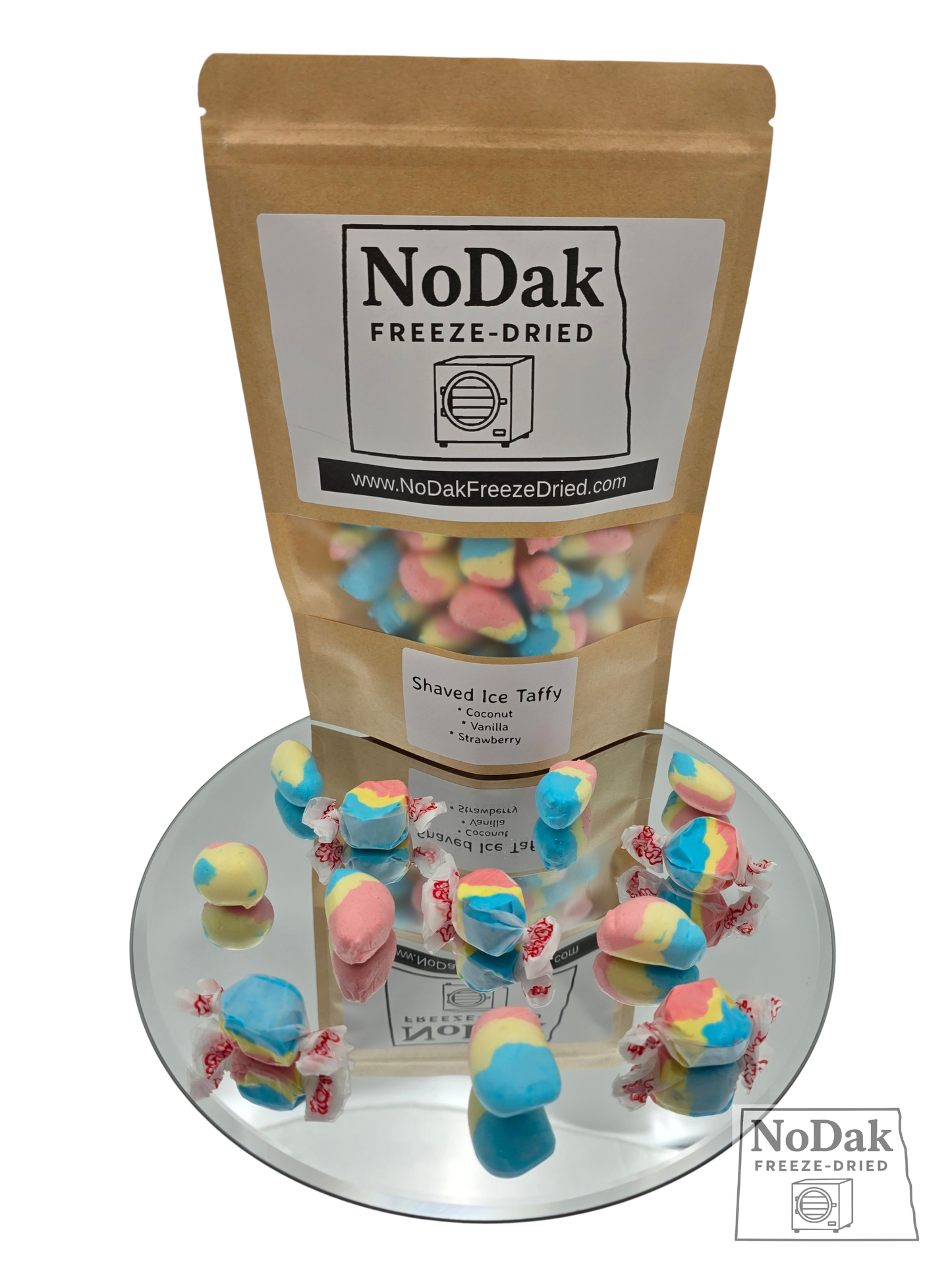 Shaved Iced Salt Water Taffy (Coconut, Vanilla, Strawberry)