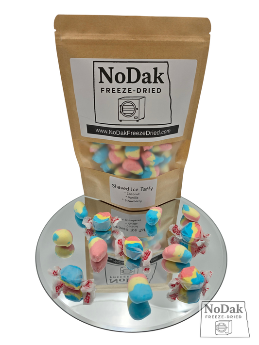 Shaved Iced Salt Water Taffy (Coconut, Vanilla, Strawberry)
