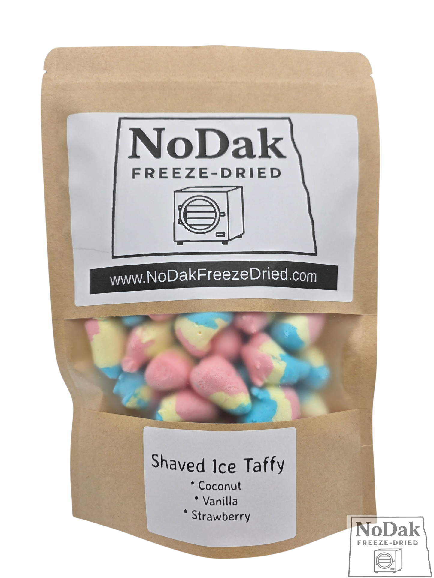 Shaved Iced Salt Water Taffy (Coconut, Vanilla, Strawberry)