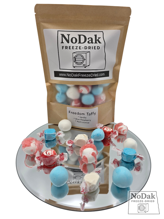 Freedom Salt Water Taffy (Vanilla, Blue Raspberry, Red Licorice)